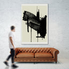 Abstract Brushstrokes in Black and Cream by cartissi on GIANT ART - abstract art abstract abstract art