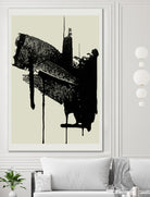 Abstract Brushstrokes in Black and Cream by cartissi on GIANT ART - abstract art abstract abstract art