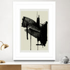 Abstract Brushstrokes in Black and Cream by cartissi on GIANT ART - abstract art abstract abstract art