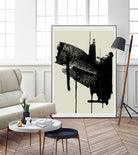 Abstract Brushstrokes in Black and Cream by cartissi on GIANT ART - abstract art abstract abstract art