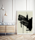Abstract Brushstrokes in Black and Cream by cartissi on GIANT ART - abstract art abstract abstract art