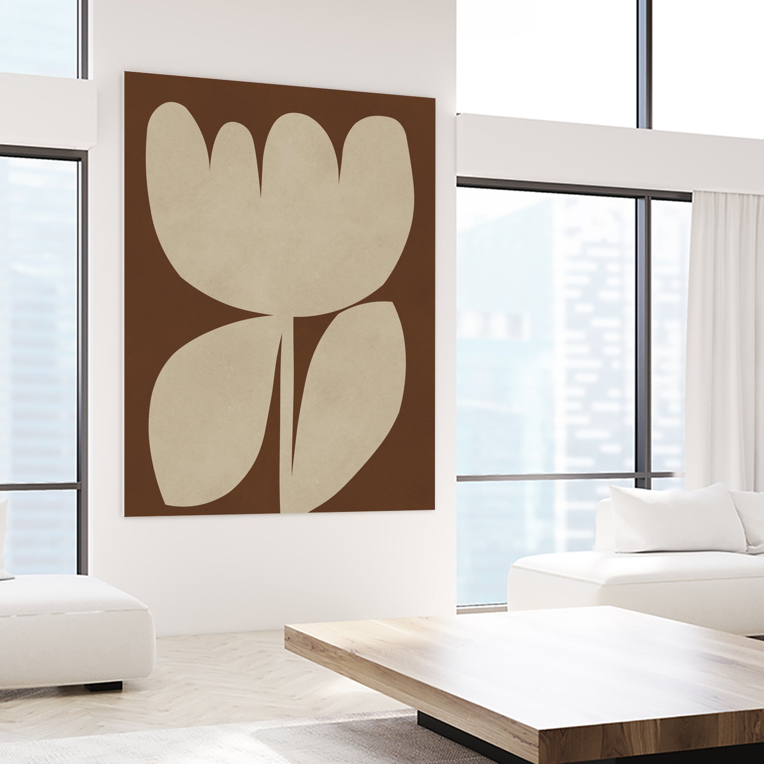 Beige Blossom Shapes by Vitor Costa on GIANT ART - 9001 illustration