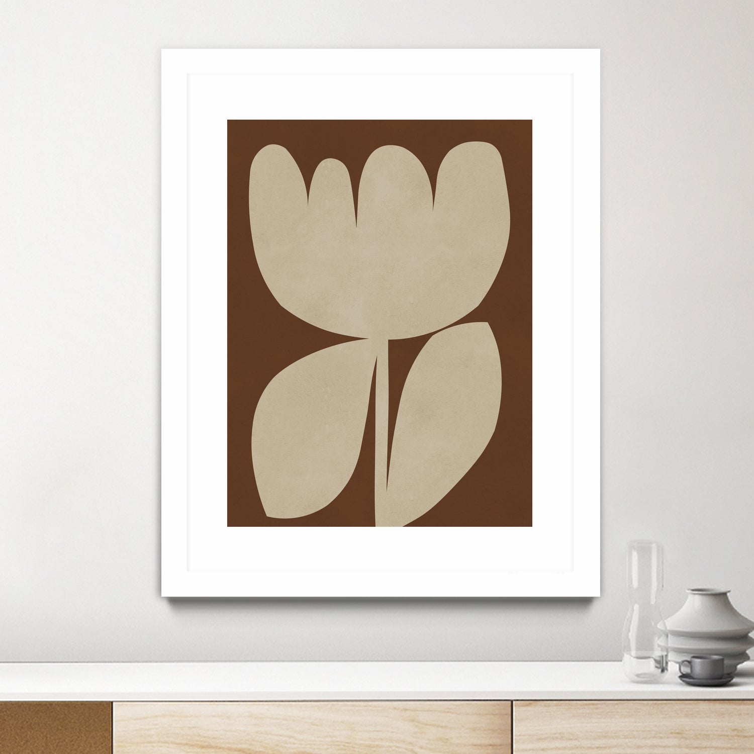 Beige Blossom Shapes by Vitor Costa on GIANT ART - 9001 illustration