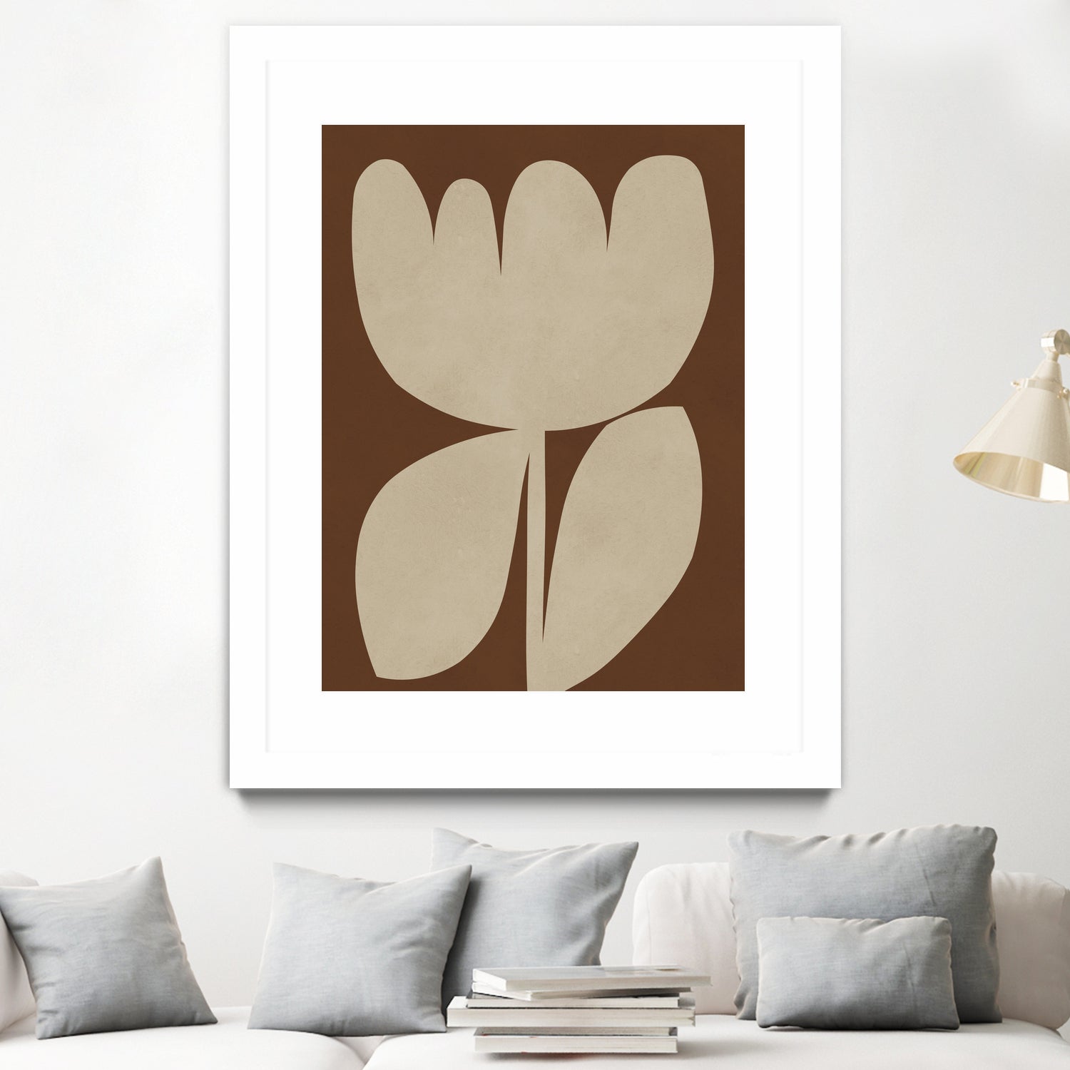 Beige Blossom Shapes by Vitor Costa on GIANT ART - 9001 illustration
