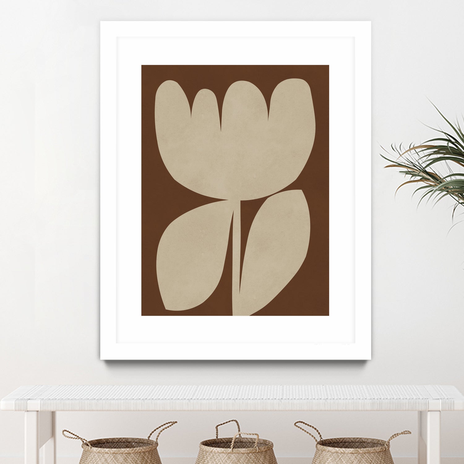 Beige Blossom Shapes by Vitor Costa on GIANT ART - 9001 illustration