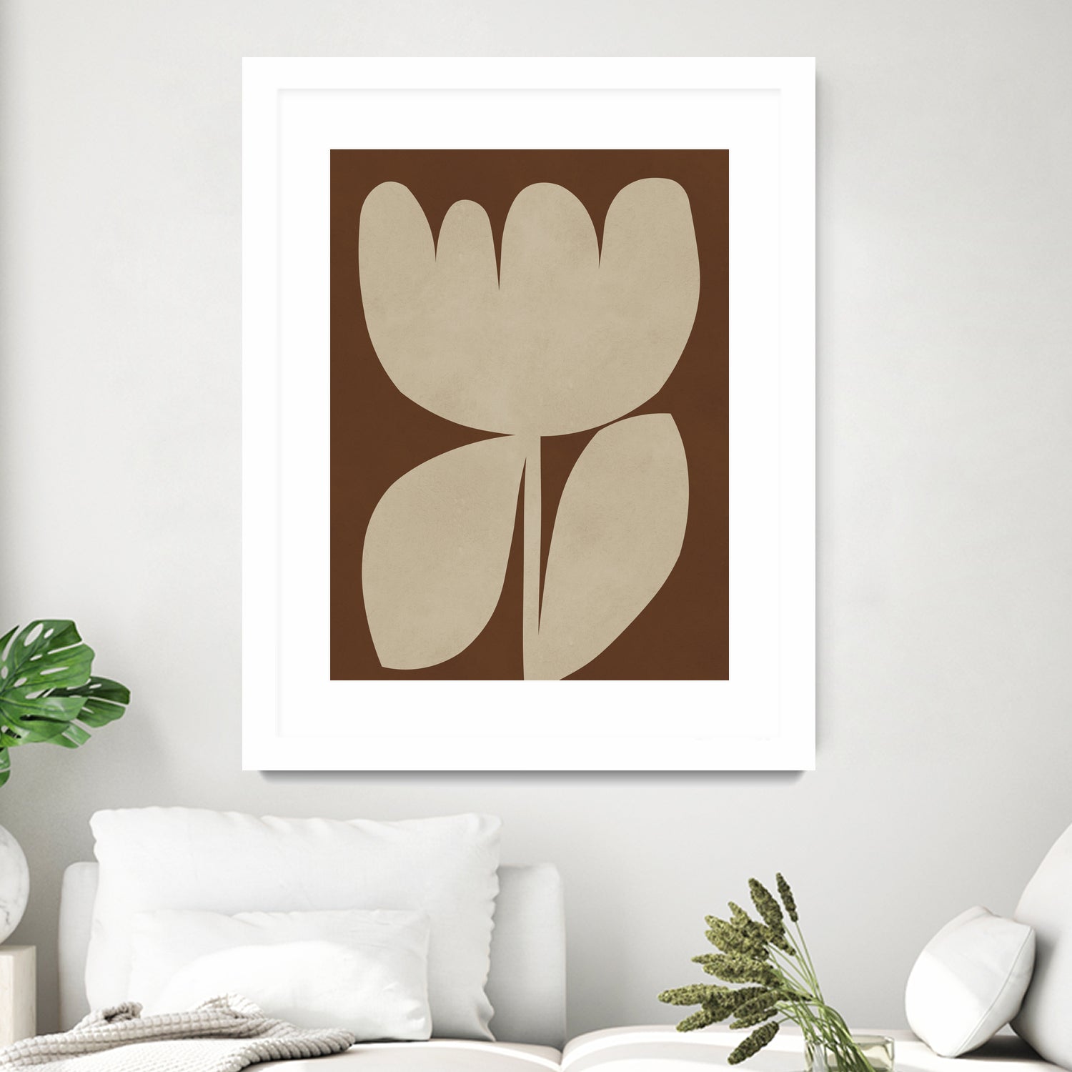 Beige Blossom Shapes by Vitor Costa on GIANT ART - 9001 illustration