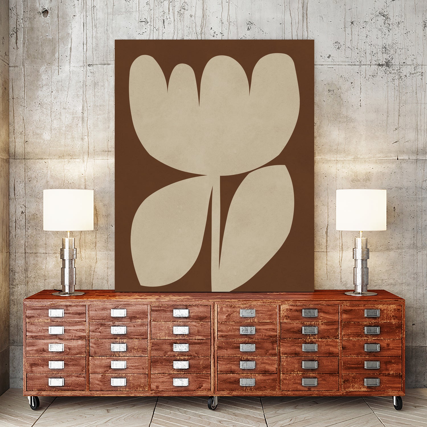 Beige Blossom Shapes by Vitor Costa on GIANT ART - 9001 illustration