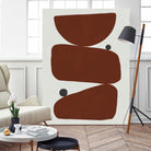 Brown expressionism  by Victor Costa on GIANT ART - red shapes burgundy 