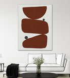 Brown expressionism  by Victor Costa on GIANT ART - red shapes burgundy 