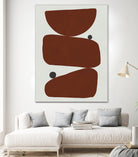 Brown expressionism  by Victor Costa on GIANT ART - red shapes burgundy 