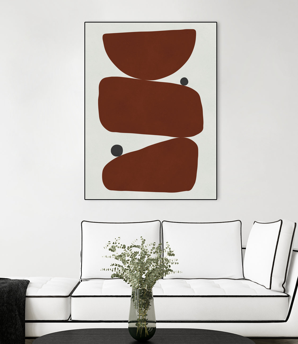 Brown expressionism  by Victor Costa on GIANT ART - red shapes burgundy 