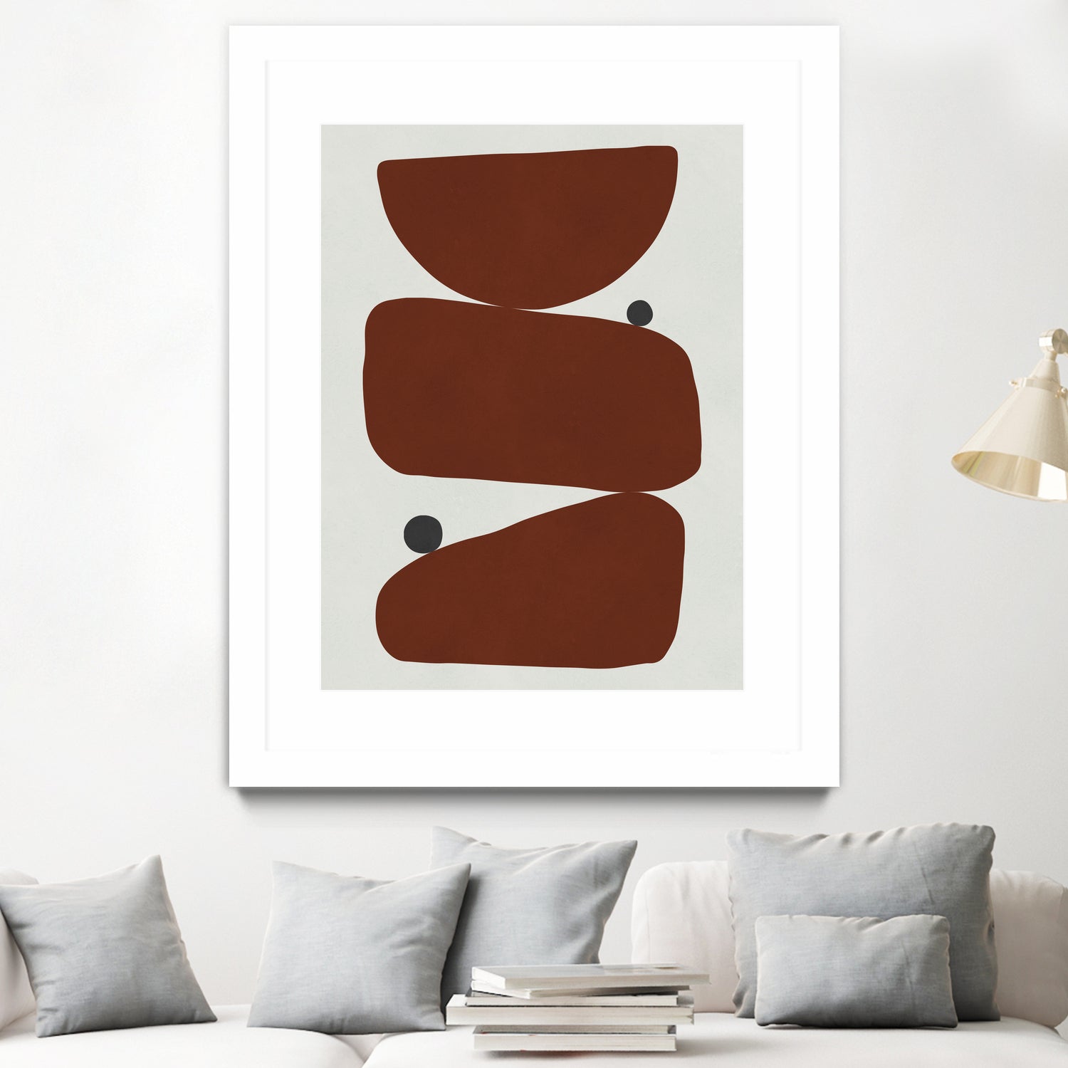 Brown expressionism  by Victor Costa on GIANT ART - red shapes burgundy 