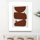 Brown expressionism  by Victor Costa on GIANT ART - red shapes burgundy 