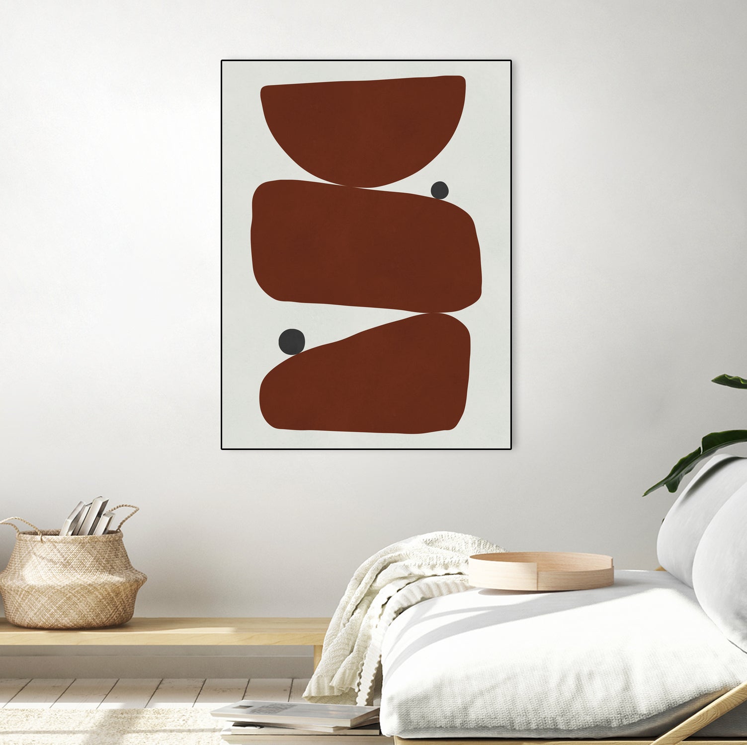 Brown expressionism  by Victor Costa on GIANT ART - red shapes burgundy 