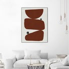 Brown expressionism  by Victor Costa on GIANT ART - red shapes burgundy 