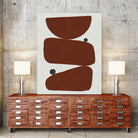 Brown expressionism  by Victor Costa on GIANT ART - red shapes burgundy 