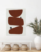 Brown expressionism  by Victor Costa on GIANT ART - red shapes burgundy 
