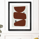 Brown expressionism  by Victor Costa on GIANT ART - red shapes burgundy 