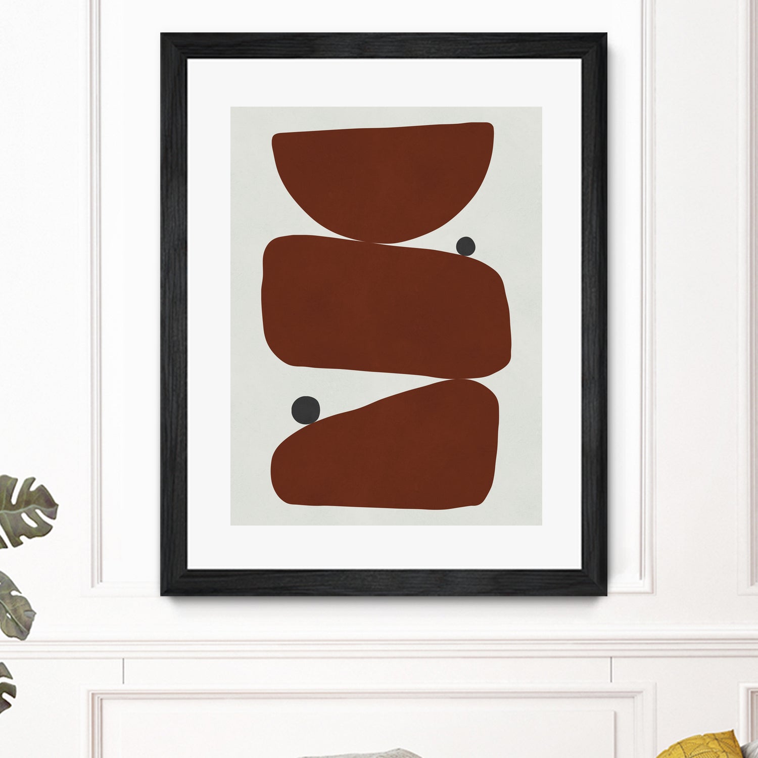 Brown expressionism  by Victor Costa on GIANT ART - red shapes burgundy 