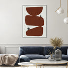 Brown expressionism  by Victor Costa on GIANT ART - red shapes burgundy 