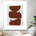 Brown expressionism  by Victor Costa on GIANT ART - red shapes burgundy 