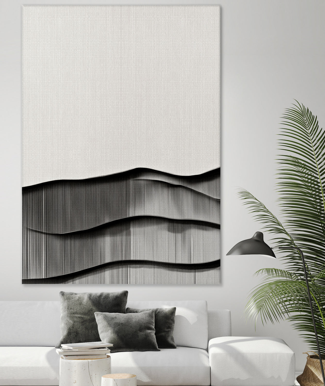 Monochrome Waves by Alma on GIANT ART - 6154 illustration