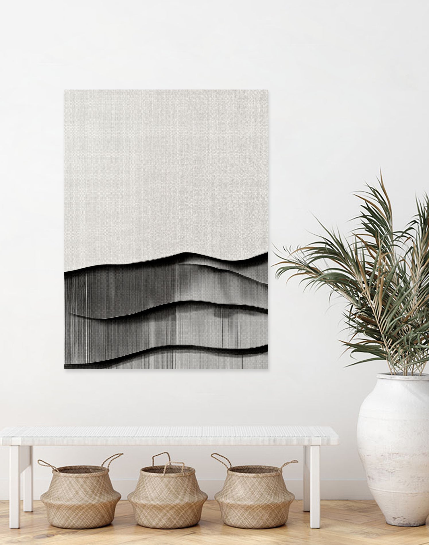 Monochrome Waves by Alma on GIANT ART - 6154 illustration