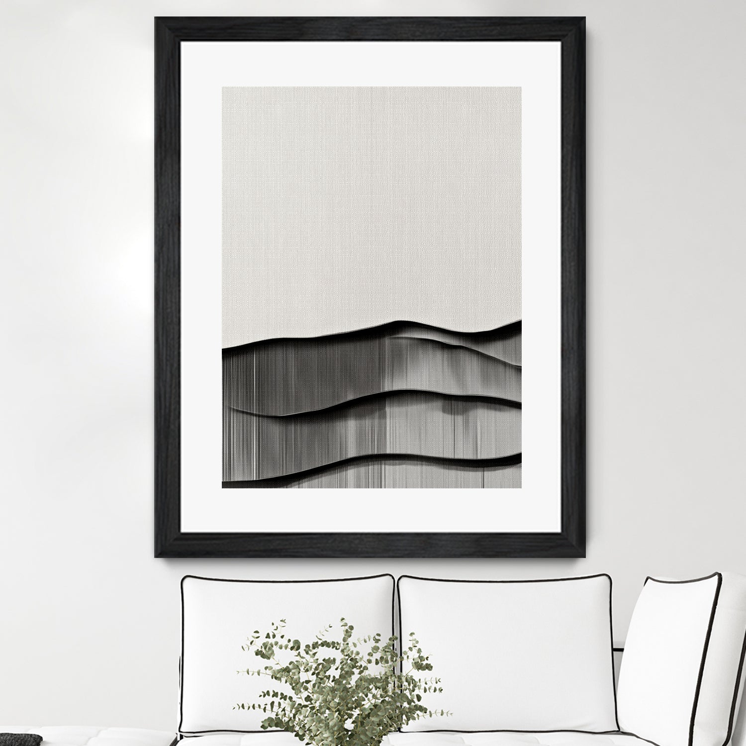Monochrome Waves by Alma on GIANT ART - 6154 illustration