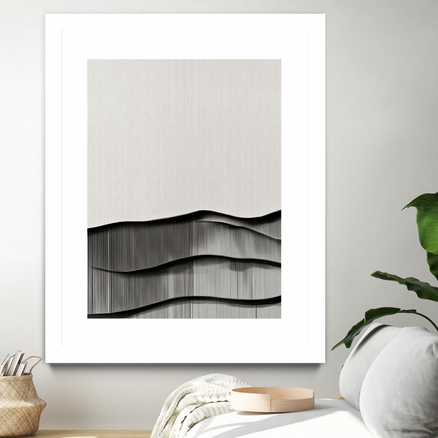 Monochrome Waves by Alma on GIANT ART - 6154 illustration