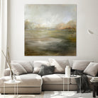 A Tranquil Misty Lake by Julia Cheney on GIANT ART - abstract landscape painting nature and landscapes abstract landscape painting