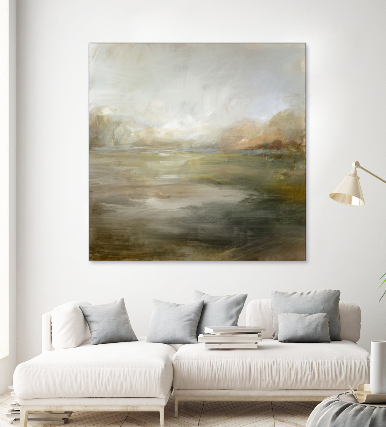 A Tranquil Misty Lake - Art Print by Julia Cheney | GIANT ART