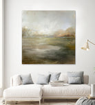 A Tranquil Misty Lake by Julia Cheney on GIANT ART - abstract landscape painting nature and landscapes abstract landscape painting