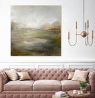A Tranquil Misty Lake by Julia Cheney on GIANT ART - abstract landscape painting nature and landscapes abstract landscape painting