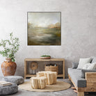 A Tranquil Misty Lake by Julia Cheney on GIANT ART - abstract landscape painting nature and landscapes abstract landscape painting