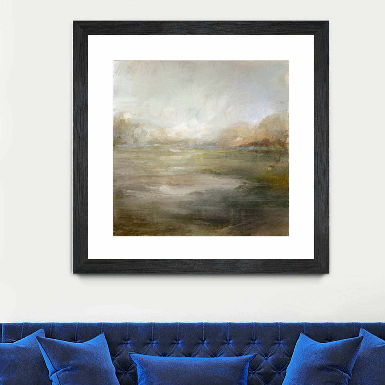 A Tranquil Misty Lake by Julia Cheney on GIANT ART - abstract landscape painting nature and landscapes abstract landscape painting