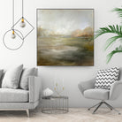 A Tranquil Misty Lake by Julia Cheney on GIANT ART - abstract landscape painting nature and landscapes abstract landscape painting