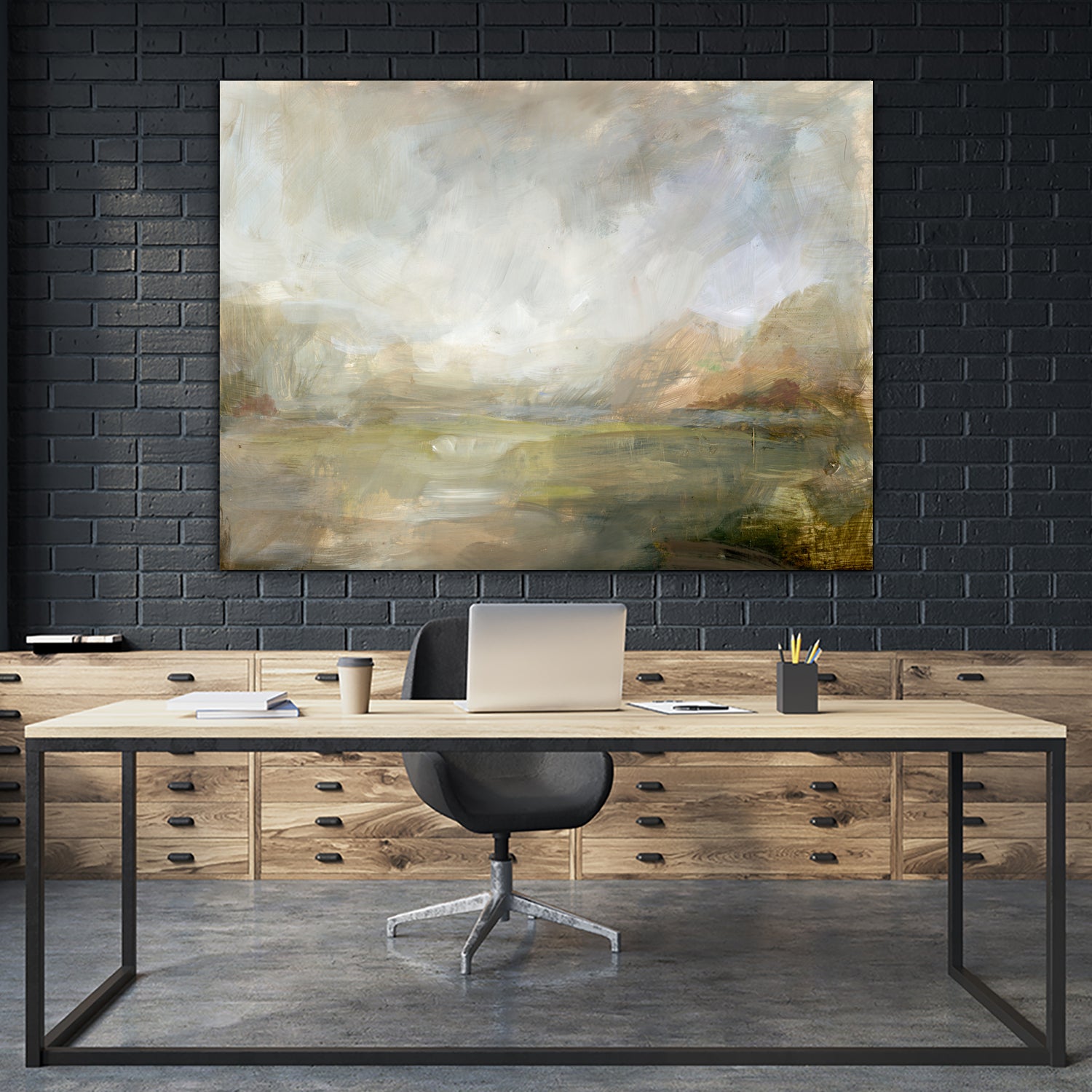 Misty Morning Vista by Julia Cheney on GIANT ART - 13568 illustration