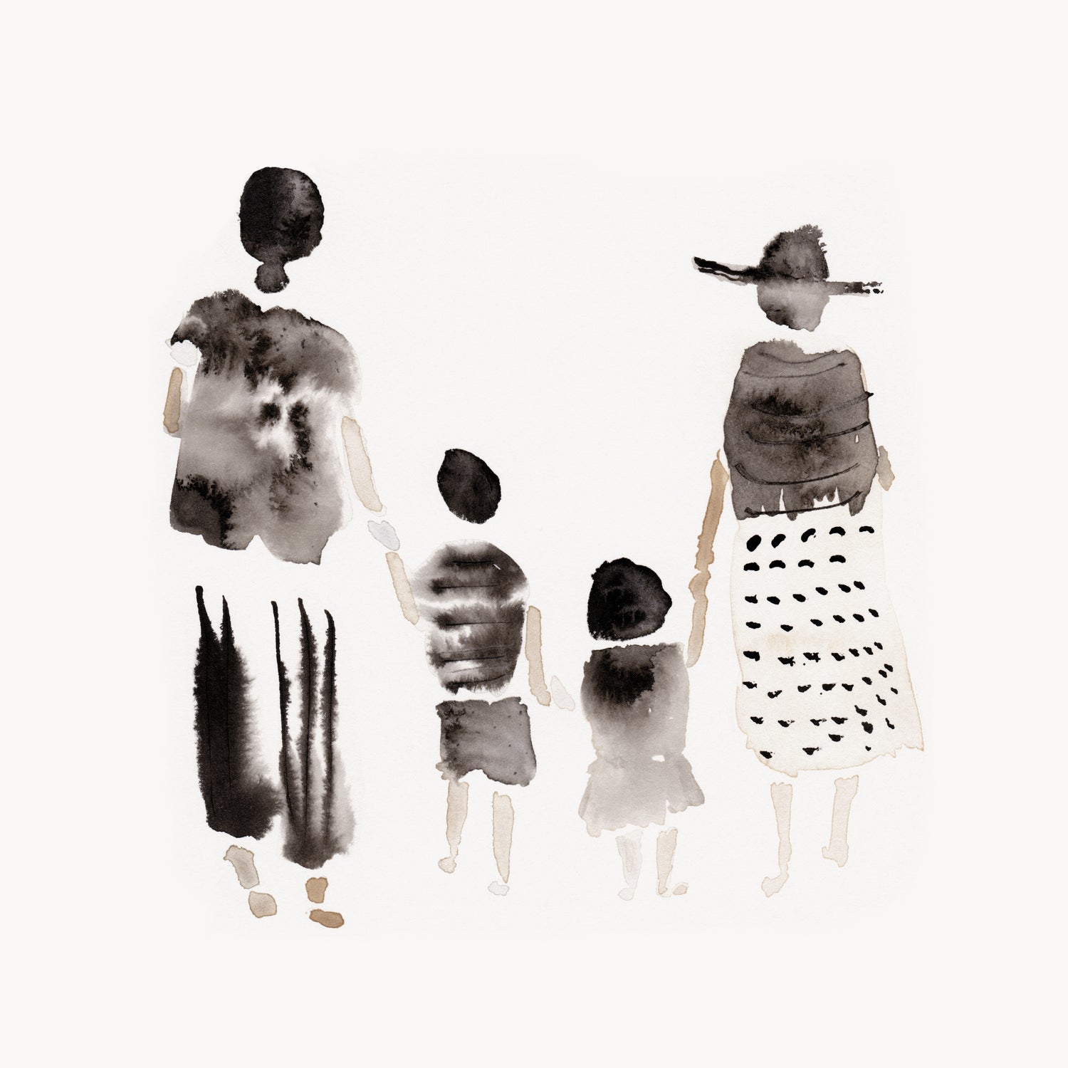 Family Silhouettes by Danushka Abeygoda on GIANT ART - 7200 illustration