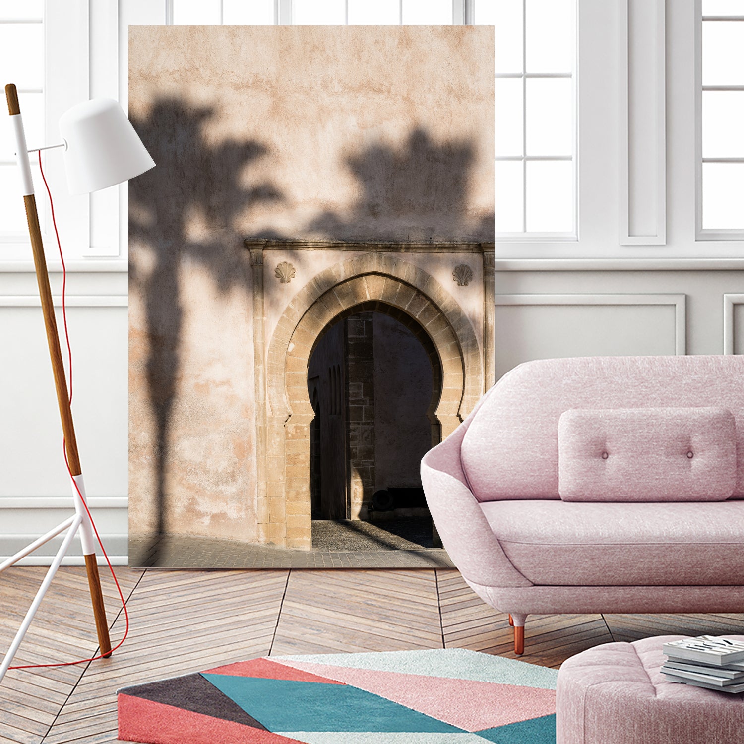 Shadow of a palm tree in Morocco by Photolovers on GIANT ART - mediterranean architecture photography mediterranean architecture