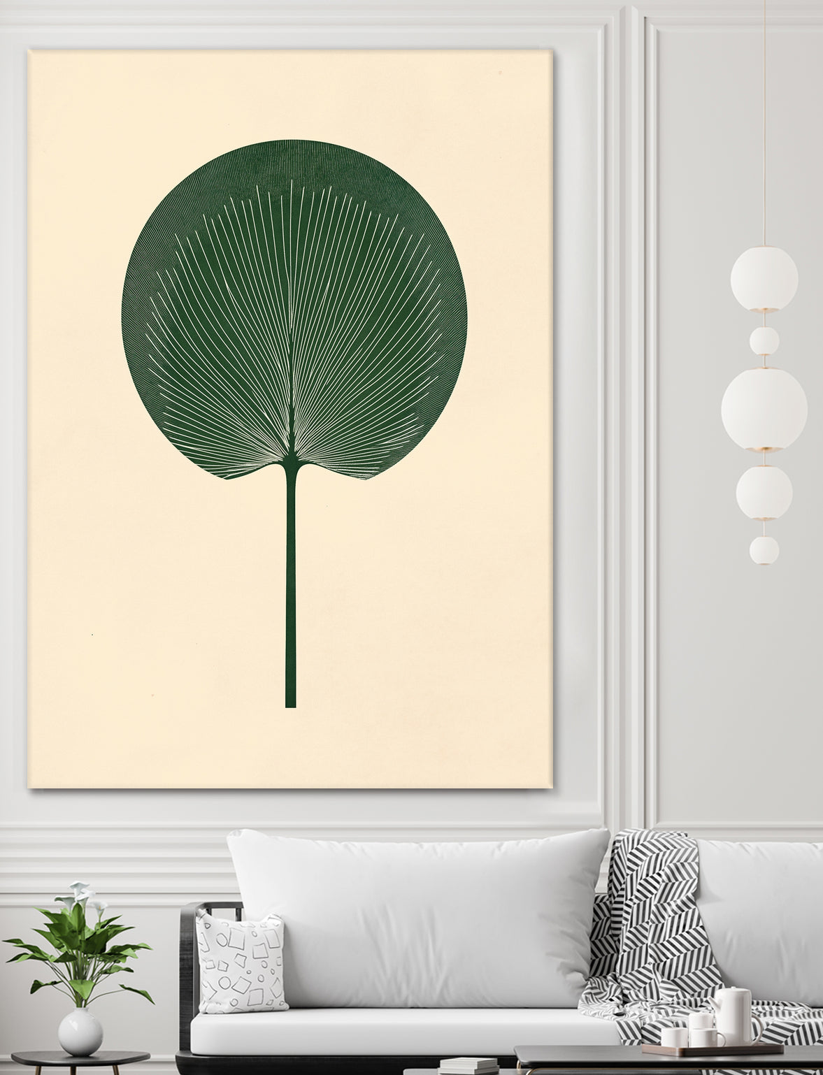 Green Palm Leaf by Annika Persson on GIANT ART - flowers and plants botanical art