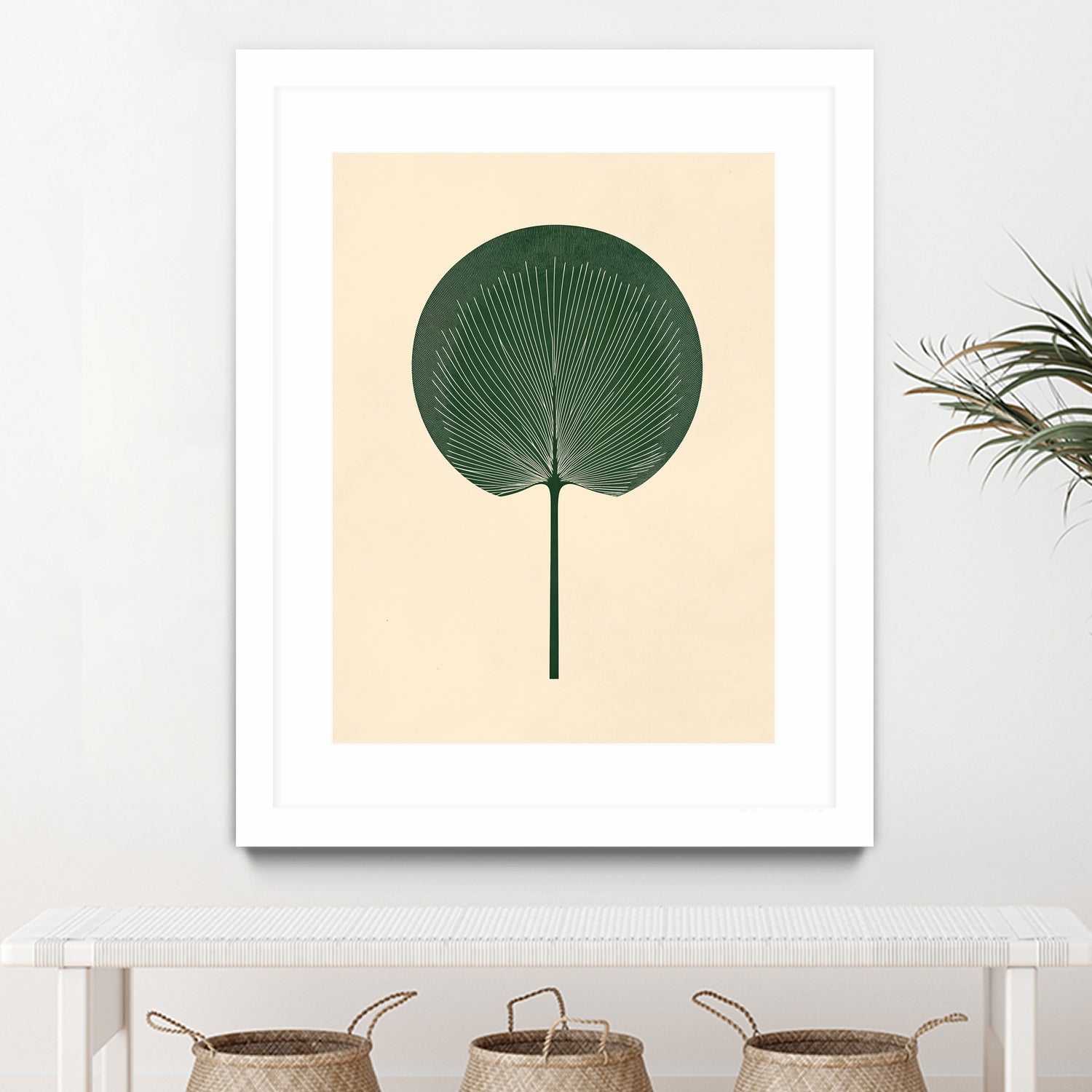 Green Palm Leaf by Annika Persson on GIANT ART - flowers and plants botanical art
