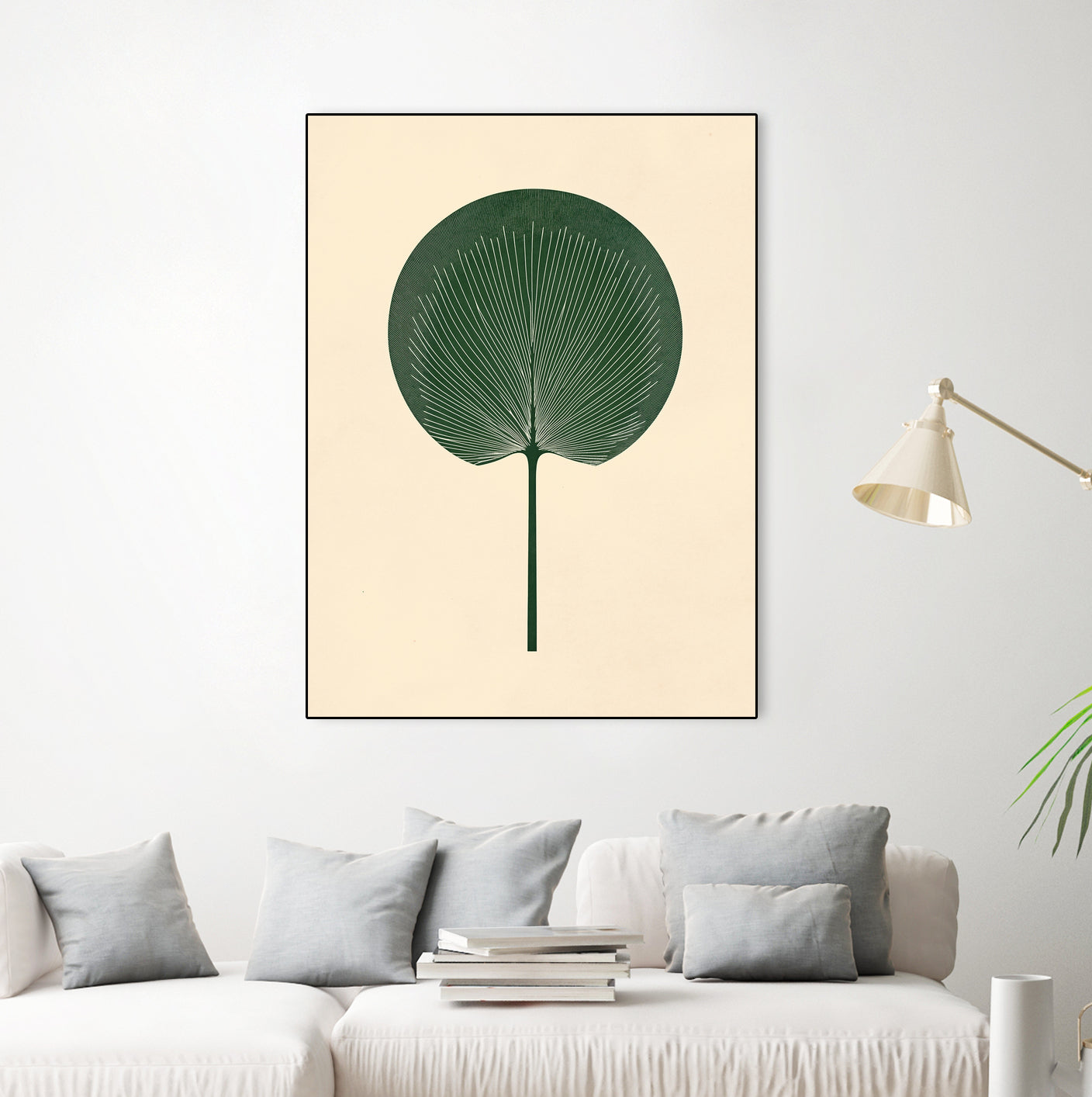 Green Palm Leaf by Annika Persson on GIANT ART - flowers and plants botanical art