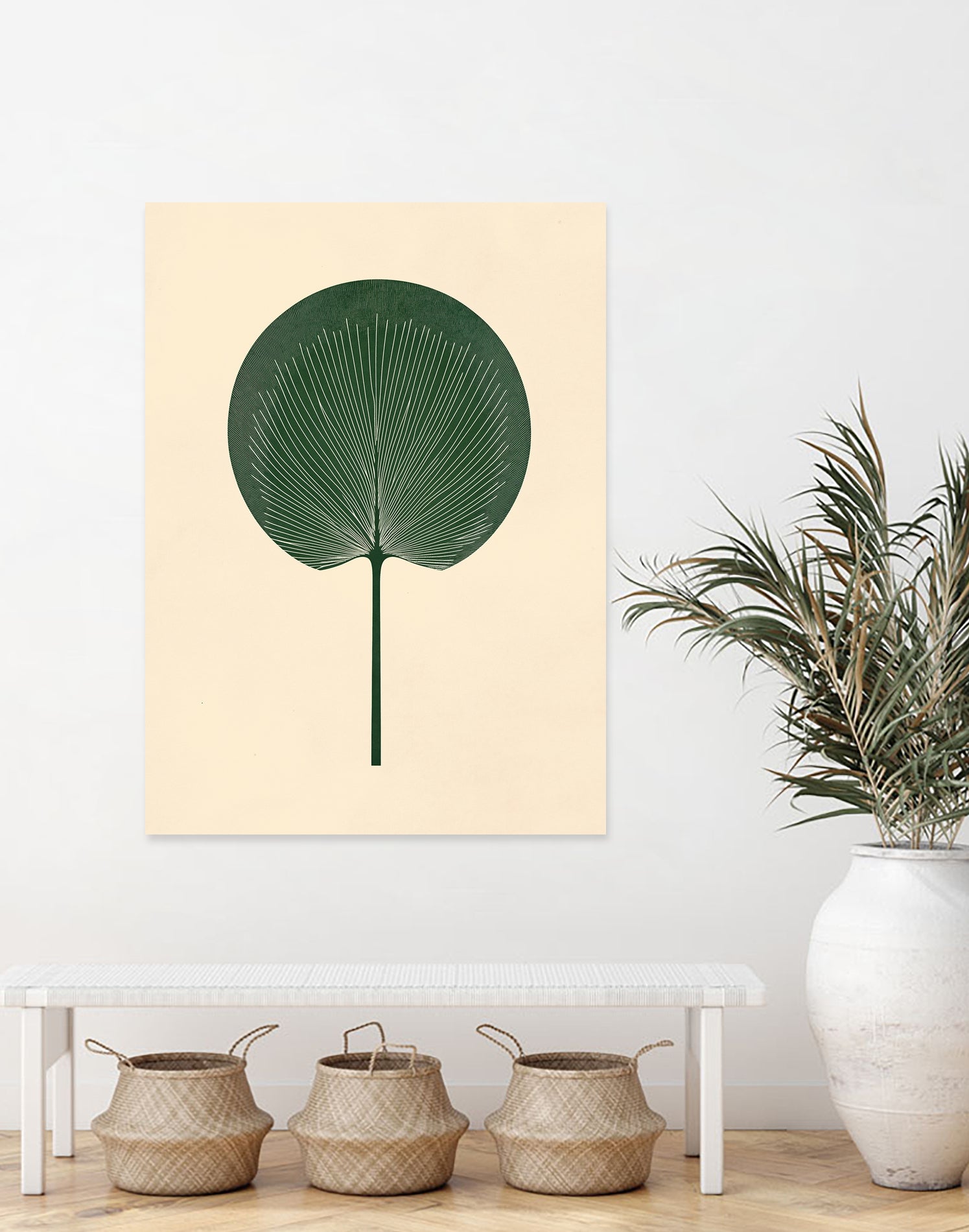 Green Palm Leaf by Annika Persson on GIANT ART - flowers and plants botanical art