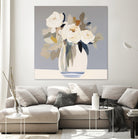 Peonies in a Glass Vase by Bella Eve on GIANT ART - flowers and plants modern floral art