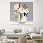 Peonies in a Glass Vase by Bella Eve on GIANT ART - flowers and plants modern floral art