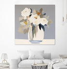 Peonies in a Glass Vase by Bella Eve on GIANT ART - flowers and plants modern floral art