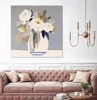 Peonies in a Glass Vase by Bella Eve on GIANT ART - flowers and plants modern floral art