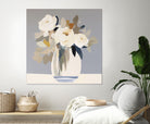 Peonies in a Glass Vase by Bella Eve on GIANT ART - flowers and plants modern floral art