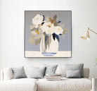 Peonies in a Glass Vase by Bella Eve on GIANT ART - flowers and plants modern floral art