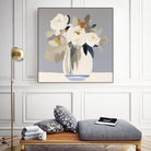 Peonies in a Glass Vase by Bella Eve on GIANT ART - flowers and plants modern floral art